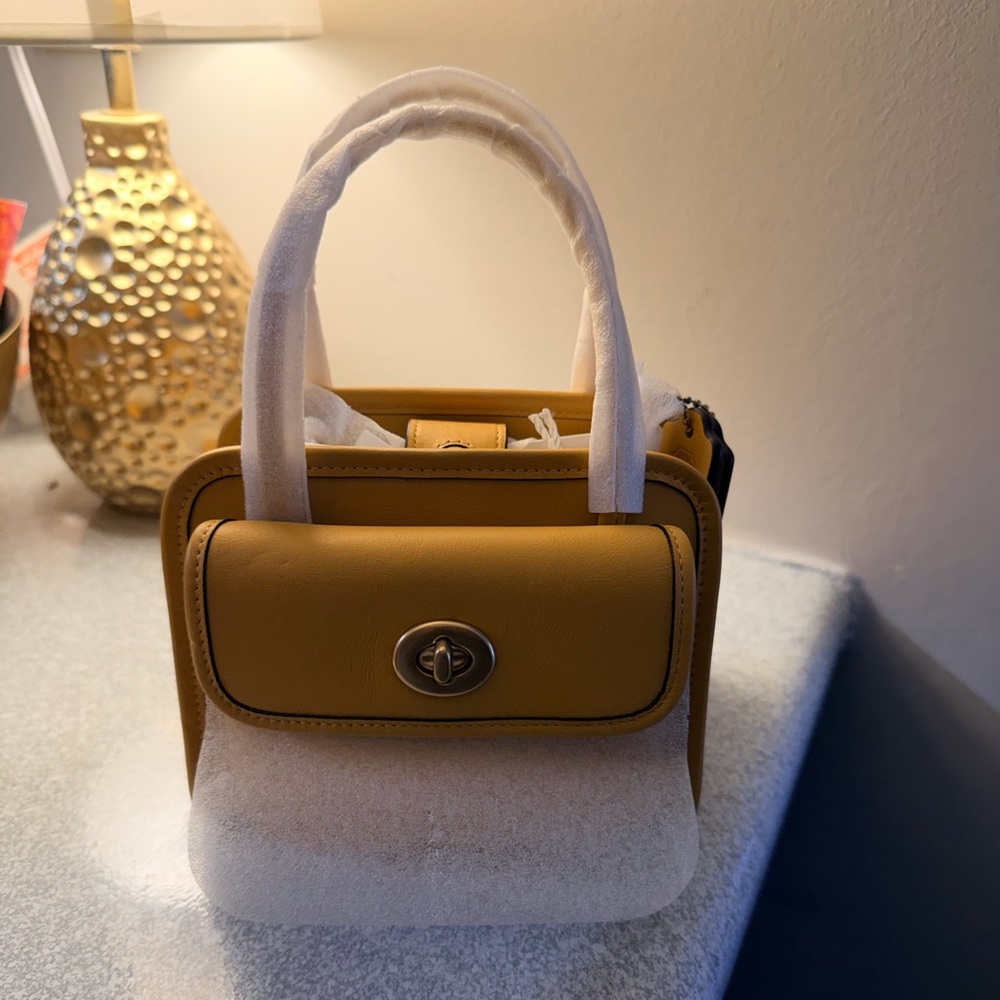 The Coach Originals Glovetanned Leather Mini Safari Tote - mustard/yellow - Picture 3 of 14